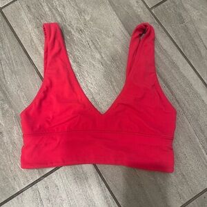 lululemon athletica Red V-Neck Sports Bra